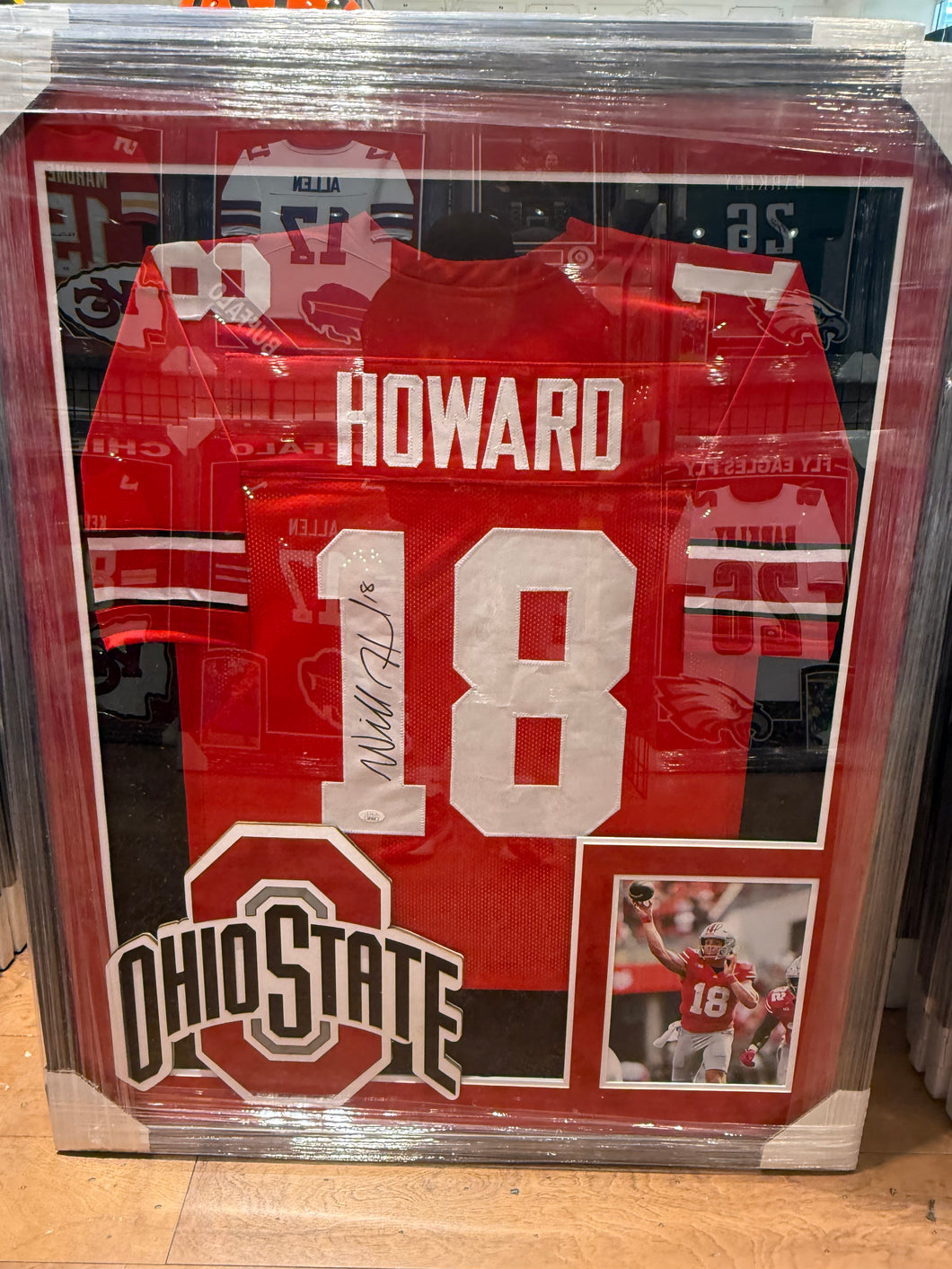 The Ohio State Buckeyes Will Howard Signed Autographed Jersey Custom Framed COA