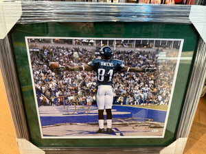 Philadelphia Eagles Terrell Owens Signed Autographed 16x20 Photo Custom Framed JSA COA