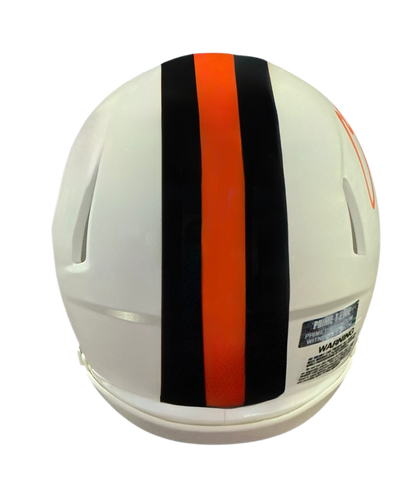 Carson Schwesinger Signed Autographed Cleveland Browns White Alternate Mini Helmet Signed in Black includes COA