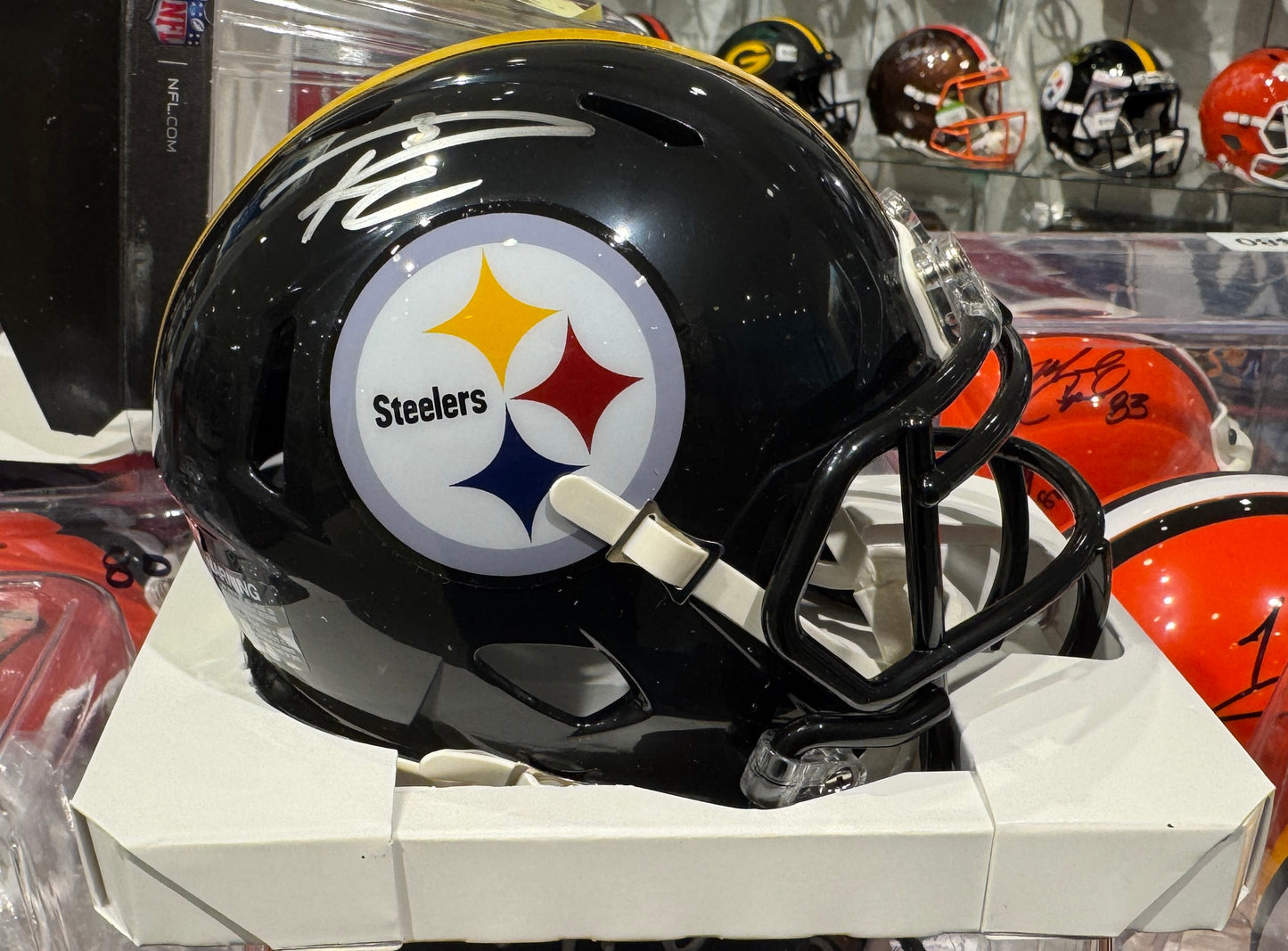 Pittsburgh Steelers Russell Wilson Hand Signed Autographed mini helmet fanatics COA