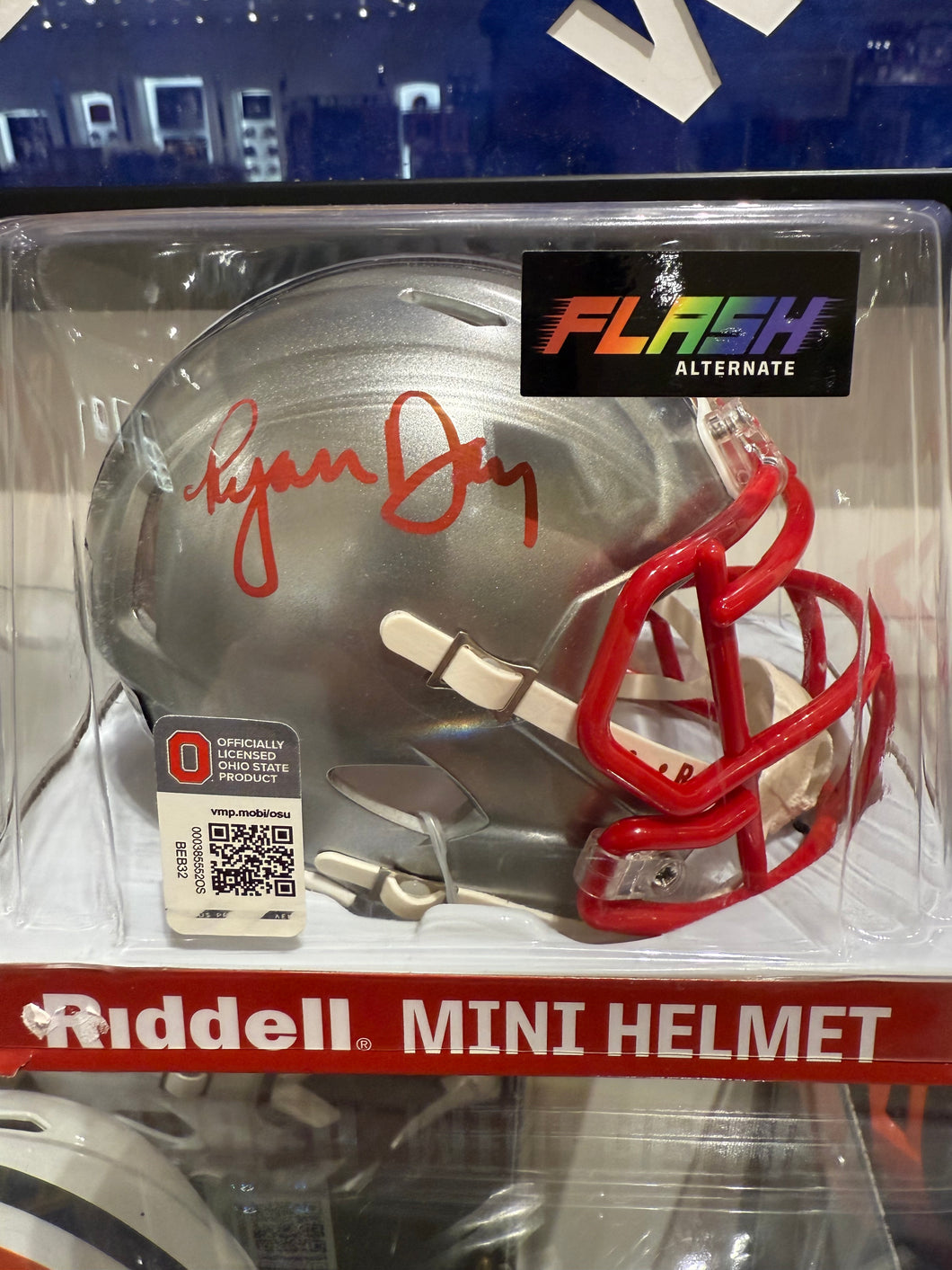 The Ohio State Buckeyes Ryan Day Signed Autographed Mini Helmet BAS COA