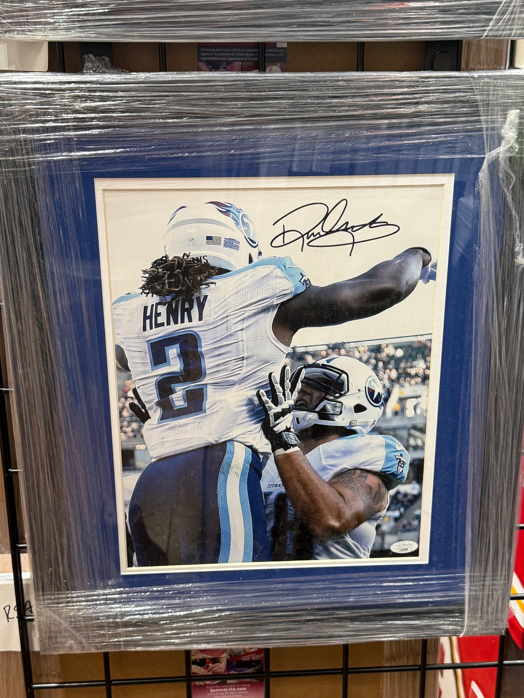 Tennessee Titans Derek Henry Signed 11x14 photo custom framed JSA COA