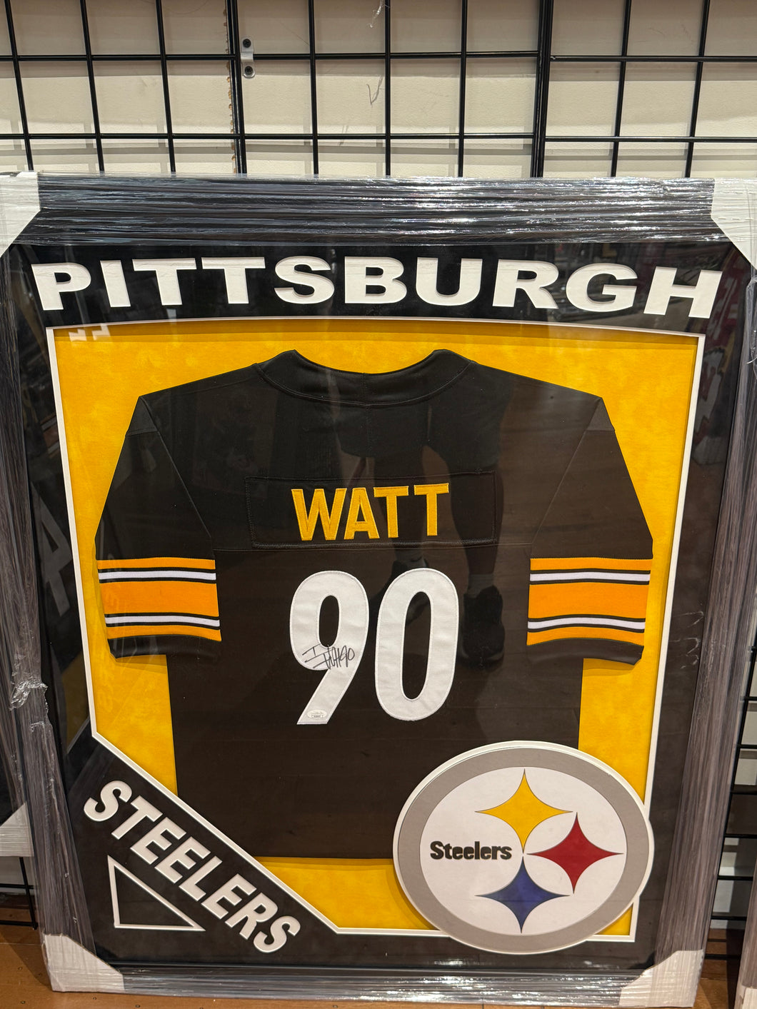 Pittsburgh Steelers TJ Watt Signed Autographed Custom Jersey Custom Framed JSA COA