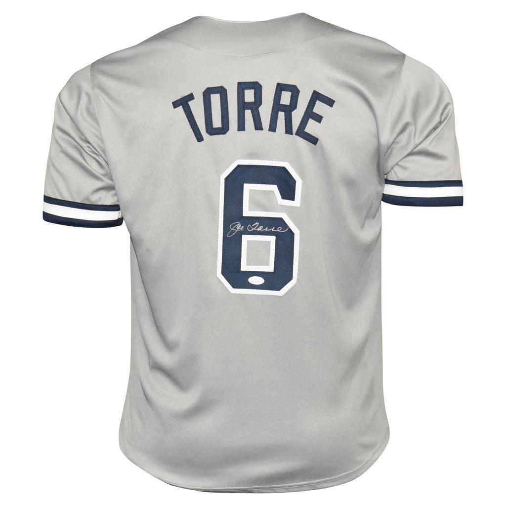 New York Yankees Joe Torre Hand Signed Autographed Custom Gray Jersey with JSA COA