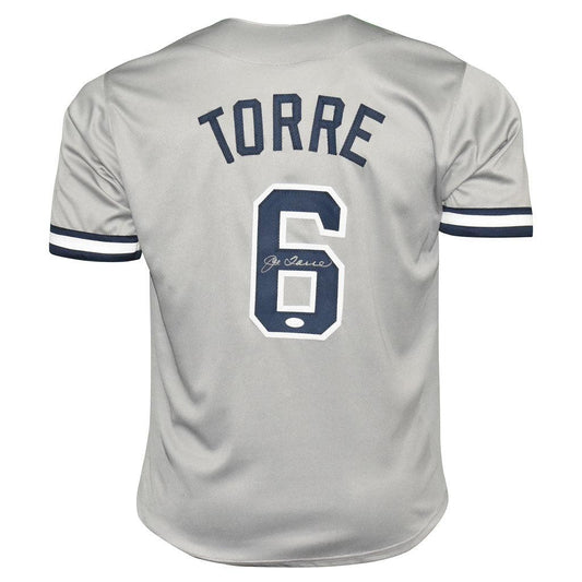 New York Yankees Joe Torre Hand Signed Autographed Custom Gray Jersey with JSA COA