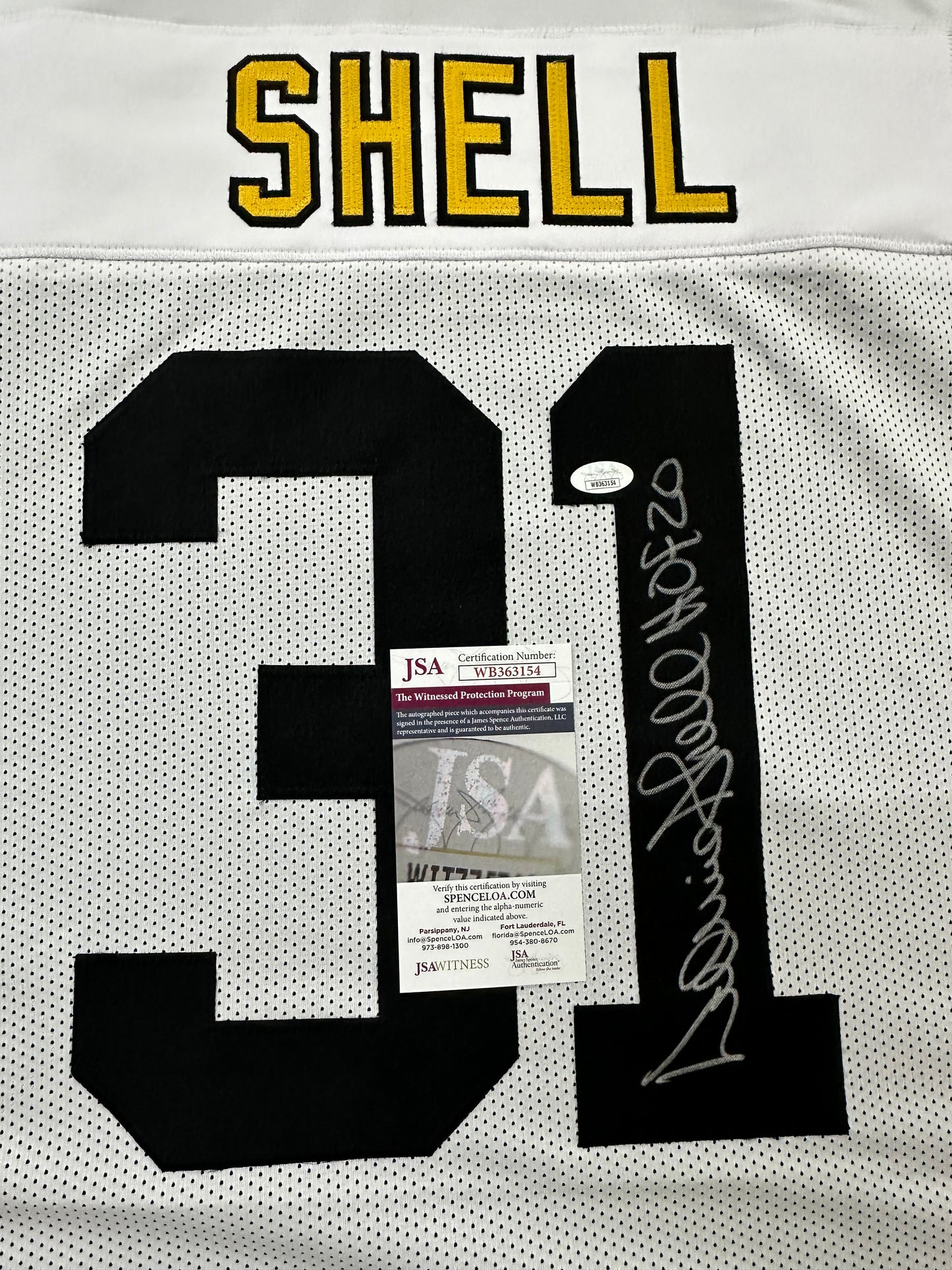Pittsburgh Steelers Donnie Shell Hand Signed Autographed Custom Jersey HOF 20 Inscription JSA COA