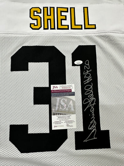 Pittsburgh Steelers Donnie Shell Hand Signed Autographed Custom Jersey HOF 20 Inscription JSA COA