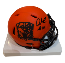 Load image into Gallery viewer, Quinshon Judkins Signed Autographed Cleveland Browns Rave Mini Helmet Swau COA