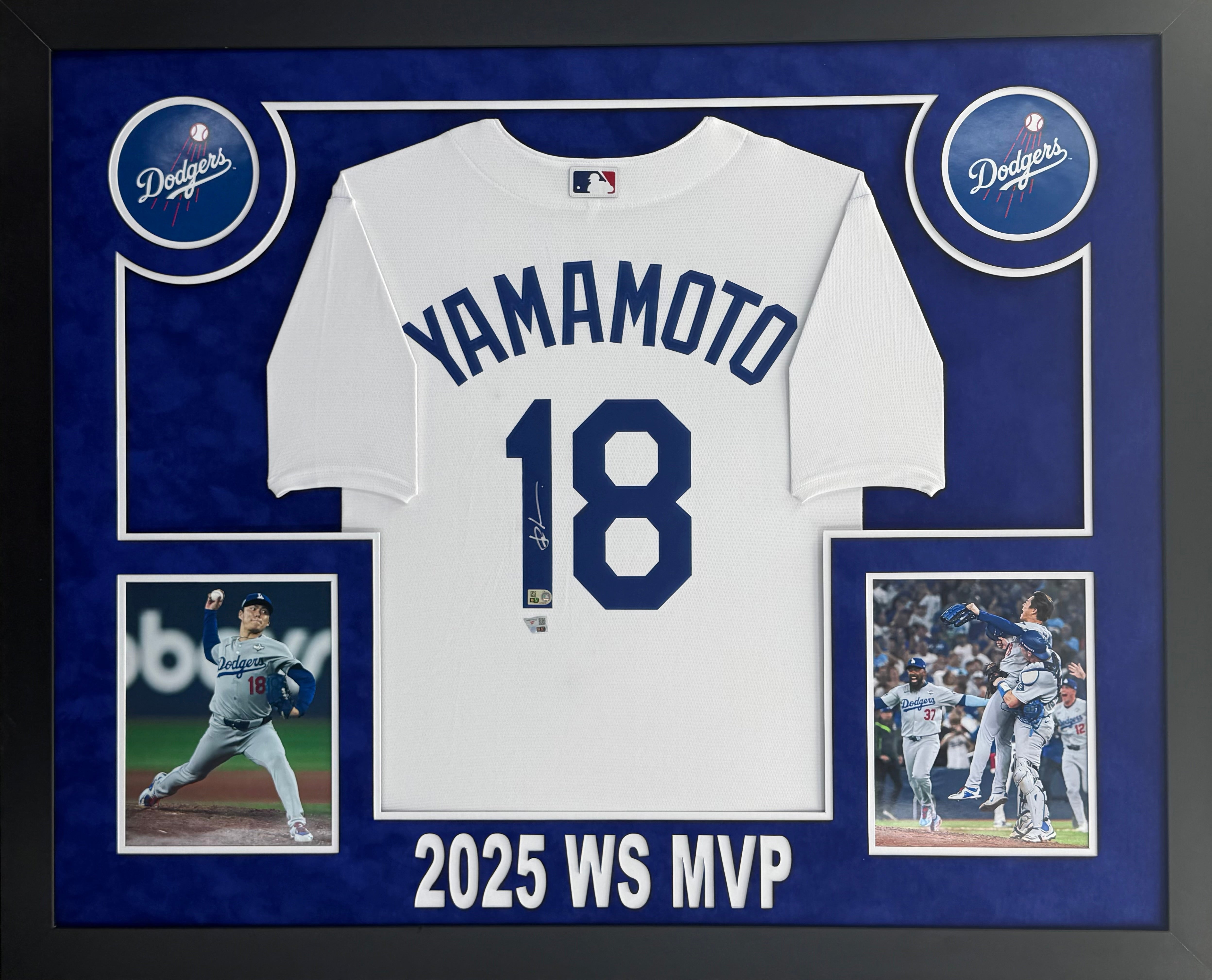 Yoshinobu Yamamoto Signed Autographed Dodgers Jersey Custom Framed