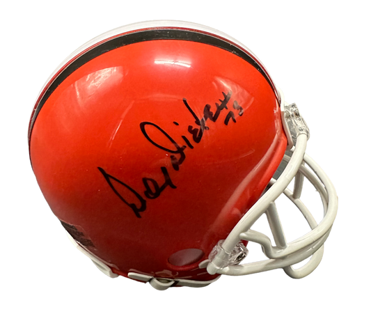 Cleveland Browns Doug Dieken Hand Signed Autographed Mini Helmet with JSA COA