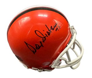 Cleveland Browns Doug Dieken Hand Signed Autographed Mini Helmet with JSA COA