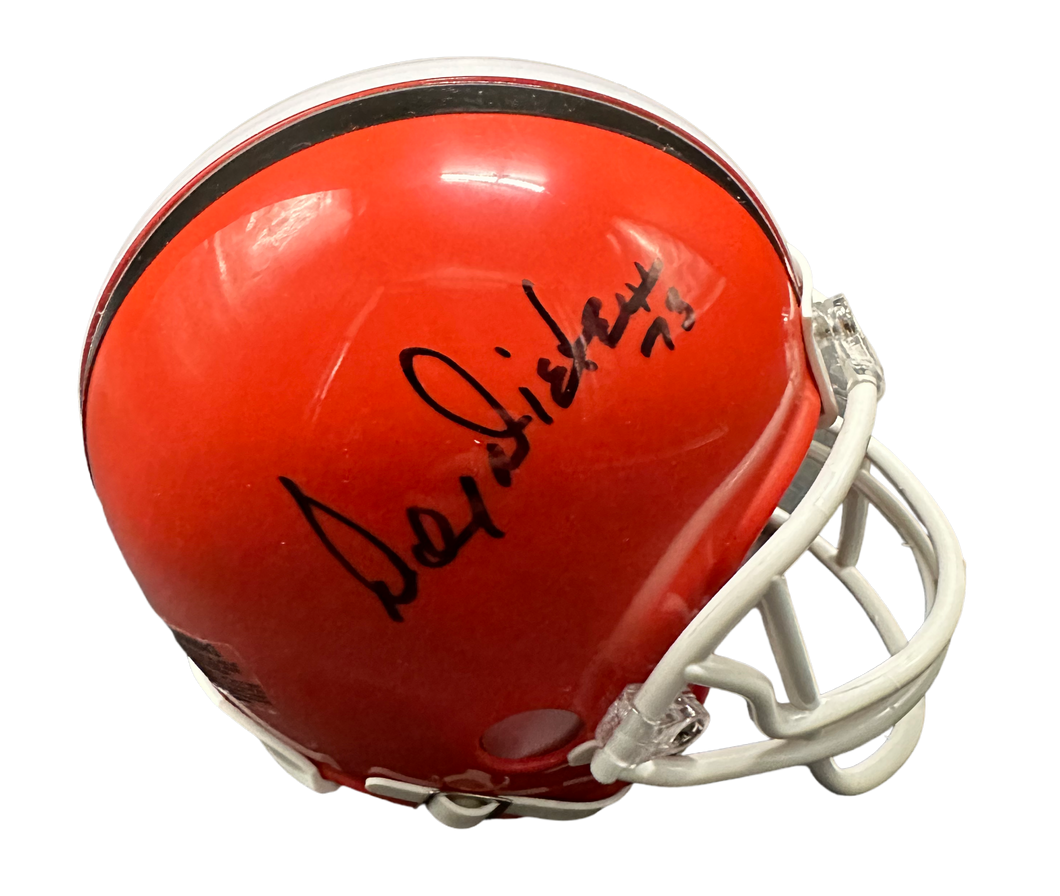 Cleveland Browns Doug Dieken Hand Signed Autographed Mini Helmet with JSA COA