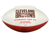 Load image into Gallery viewer, Cleveland Browns Josh Cribbs Hand Signed Autographed White Panel Football with JSA COA