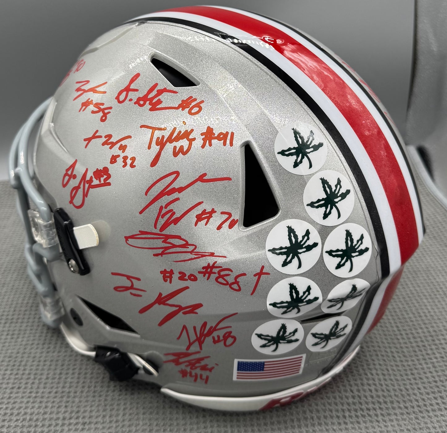 2024 The Ohio State Buckeyes National Champions Team Signed Authentic Speed Flex Full Size Helmet BAS, Swau COA