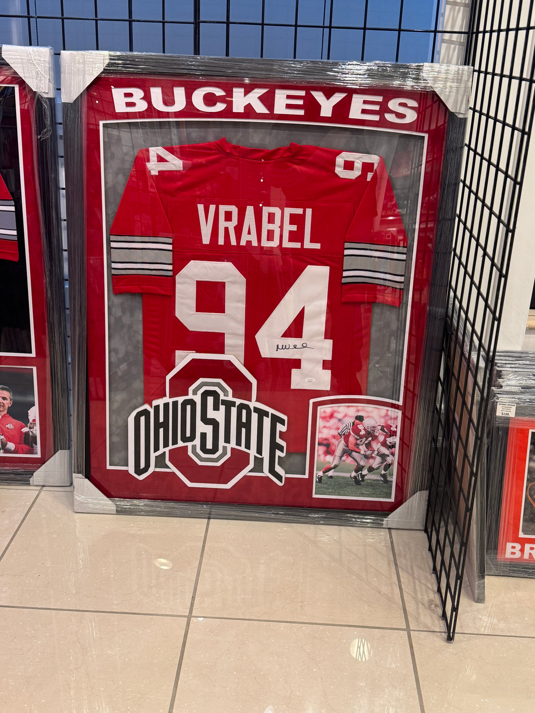 Ohio State Buckeyes Mike Vrabel Hand Signed Autographed Jersey Custom Framed JSA COA