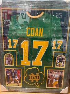 Notre Dame Jack Coan Signed Autographed Jersey Custom Framed COA