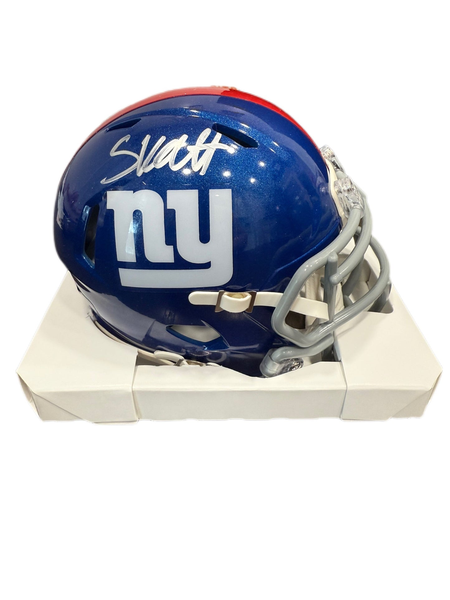 Cam Skattebo Signed Autographed New York Giants Mini Helmet Fanatics COA