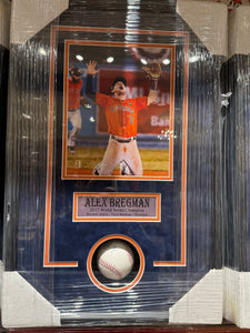 Houston Astros Alex Bregman Signed Autographed Baseball Custom Framed COA