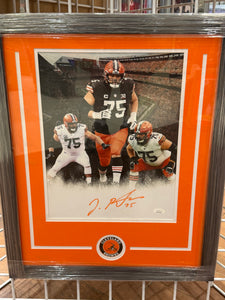 Cleveland Browns Joel Bitonio Signed Autographed 11x14 Photo Custom Framed JSA COA