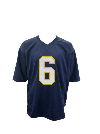 Jeremiah Owusu - Korahmoah Autographed Notre Dame Custom Navy Jersey with Prime Time Witness COA