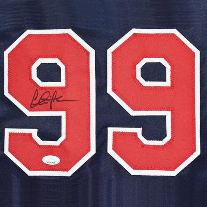 Charlie Sheen Vaughn Major League Hand Signed Autographed Blue Jersey JSA COA