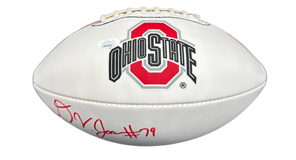 Ohio State Buckeyes Dawand Jones Hand Signed Autographed White Panel Football JSA COA