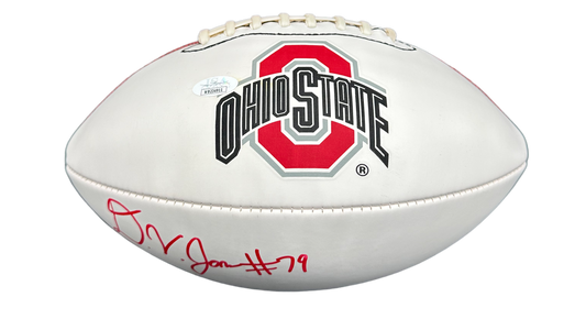 Ohio State Buckeyes Dawand Jones Hand Signed Autographed White Panel Football JSA COA