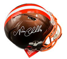 Load image into Gallery viewer, Cleveland Browns Nick Chubb Hand Signed Autographed Full Size FLASH Helmet with JSA COA