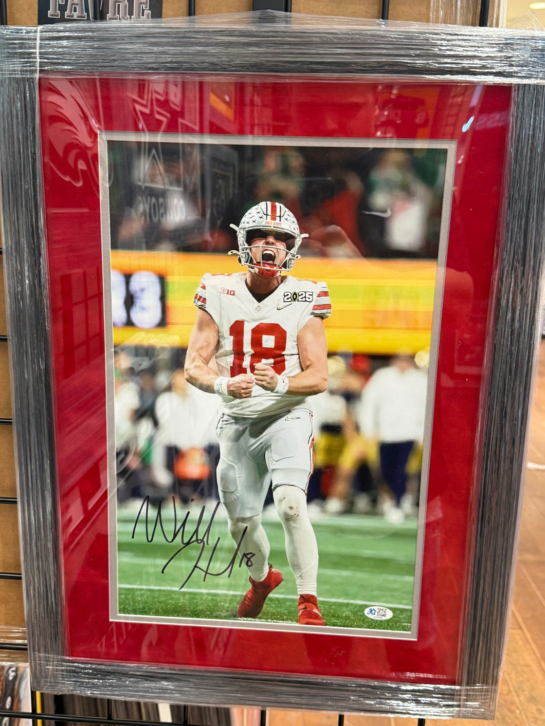 The Ohio State Buckeyes Will Howard Signed Autographed 11x14 Photo Custom Framed Five Star COA