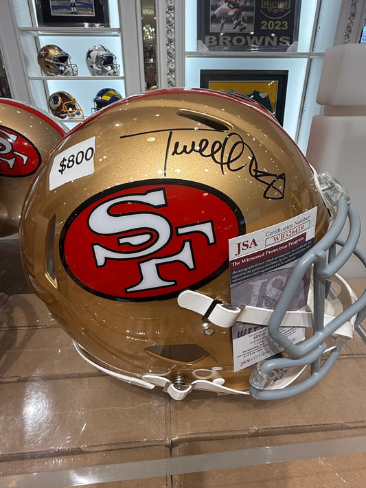 San Francisco 49ers Terrell Owens Signed Autographed Full Size Helmet JSA COA
