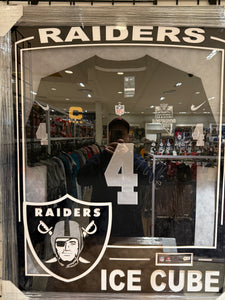 Las Vegas Raiders Ice Cube Signed Autographed Jersey Custom Framed BAS COA