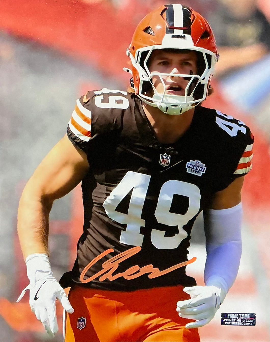 Carson Schwesinger Signed Autographed Cleveland Browns 8x10 Photo Coa
