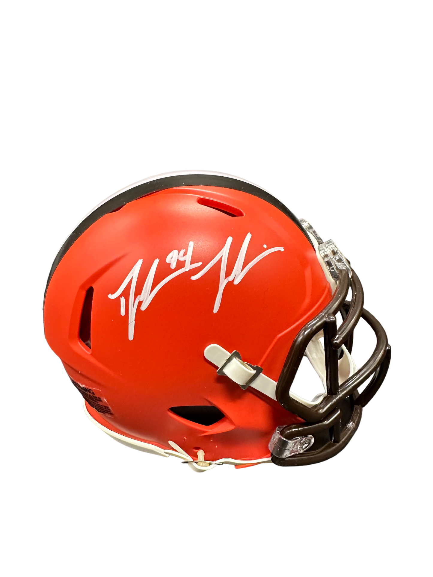 Cleveland Browns Dalvin Tomlinson Hand Signed Autographed Mini Helmet with JSA COA