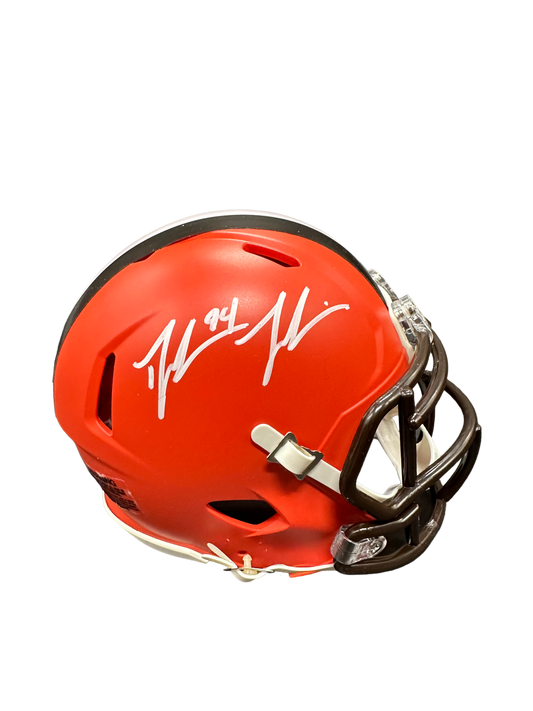 Cleveland Browns Dalvin Tomlinson Hand Signed Autographed Mini Helmet with JSA COA