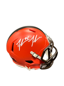 Cleveland Browns Dalvin Tomlinson Hand Signed Autographed Mini Helmet JSA COA