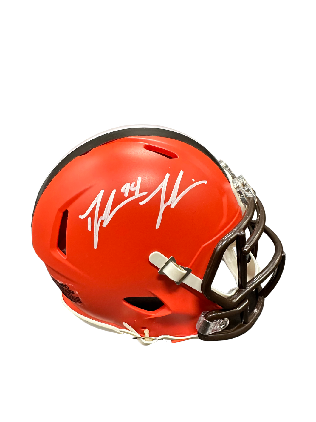 Cleveland Browns Dalvin Tomlinson Hand Signed Autographed Mini Helmet JSA COA