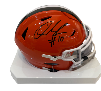 Quinshon Judkins Signed Autographed Cleveland Browns Mid Size MIDI Helmet With Visor Swau COA