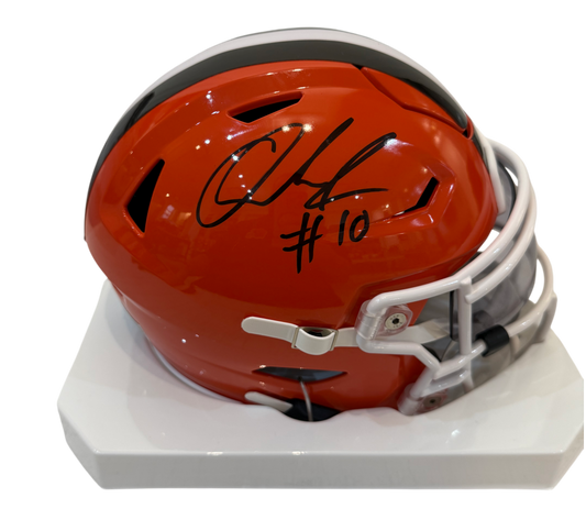 Quinshon Judkins Signed Autographed Cleveland Browns Mid Size MIDI Helmet With Visor Swau COA