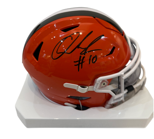 Quinshon Judkins Signed Autographed Cleveland Browns Mid Size Helmet With Visor Swau COA