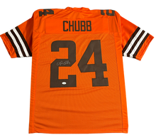 Load image into Gallery viewer, Cleveland Browns Nick Chubb Hand Signed Autographed Custom Jersey JSA COA