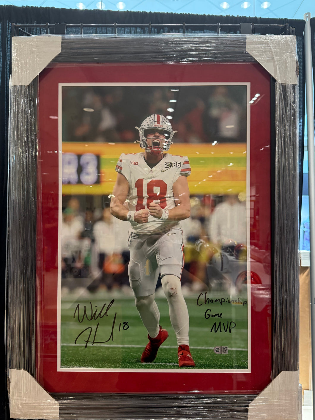 The Ohio State Buckeyes Will Howard Signed Autographed 16x20 Photo Custom Framed Swau COA