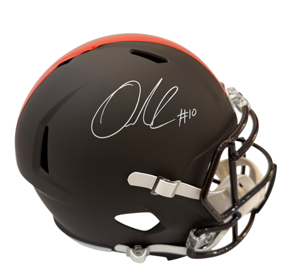 Quinshon Judkins Signed Autographed Cleveland Browns Alpha Dawg Speed Replica Helmet Beckett COA