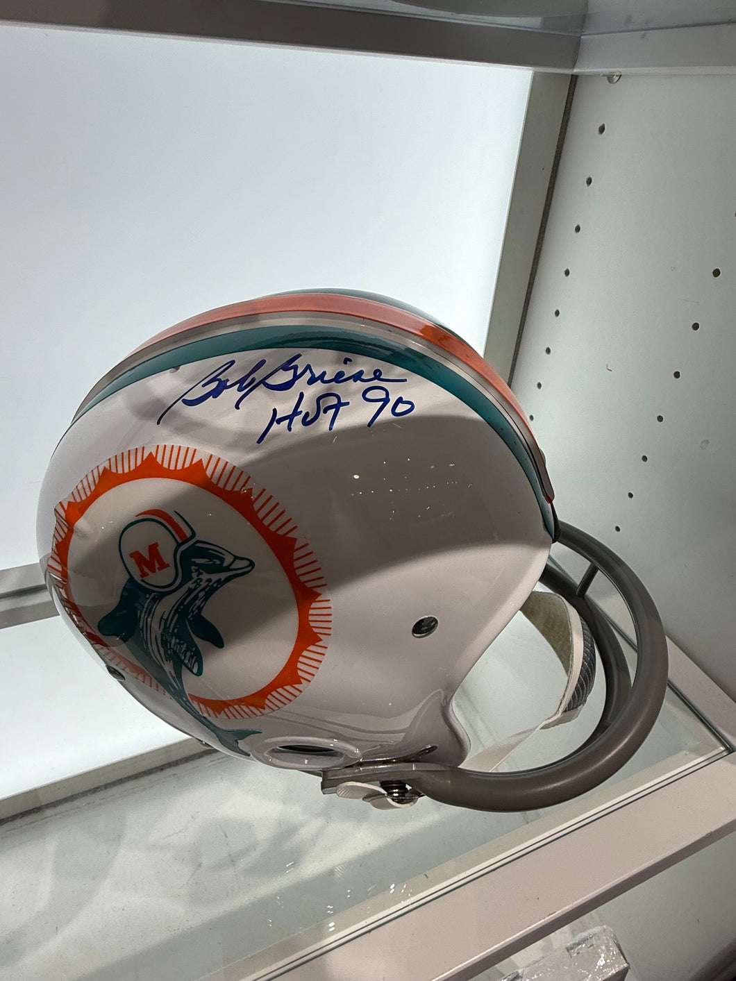 Miami Dolphins Bob Griese Signed Autographed Full Size Replica Helmet COA