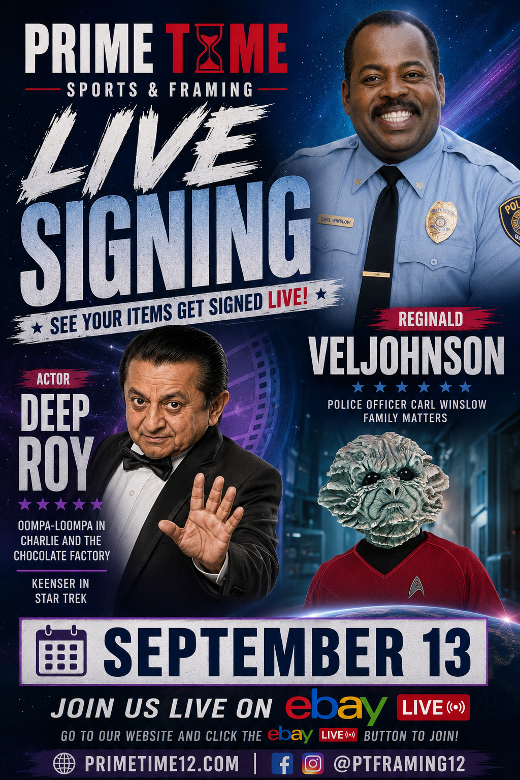 Deep Roy Mail-in Ticket for Private Signing on 1 Item YOU WILL NOT MEET Deep Roy )