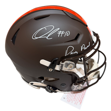 Load image into Gallery viewer, Quinshon Judkins Signed Autographed Cleveland Browns Alpha Dawg Speed Flex Helmet With “Dawg Pound” Inscription Swau COA