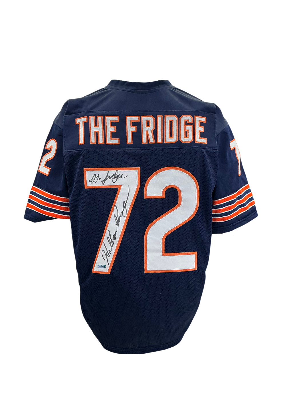 William “The Fridge” Perry Signed Autographed Chicago Bears Custom Navy Jersey With “The Fridge” Inscription Prime Time Witnessed Coa