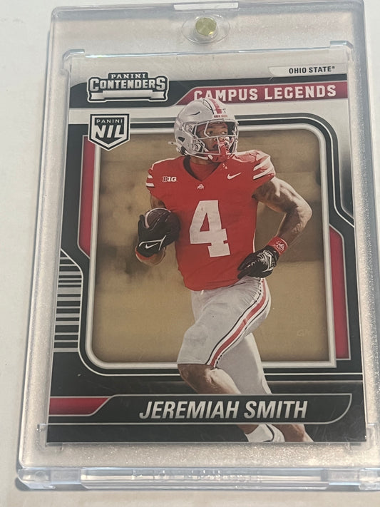 Pre-Sale Jeremiah Smith Hand Signed Autographed 2024-25 The Ohio State University Panini College Contenders Campus Legends Card #7