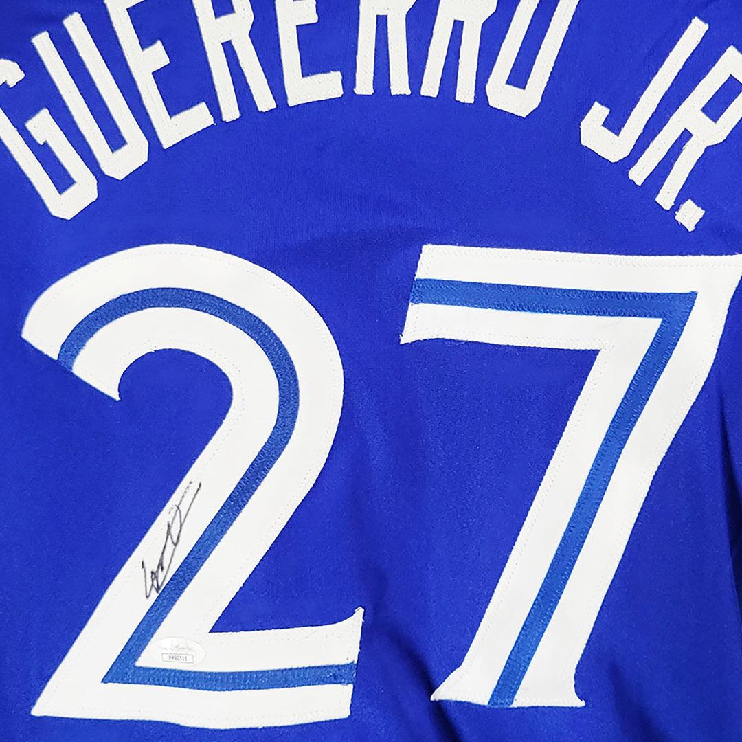 Toronto Blue Jays Vladimir Guerrero Jr.  Hand Signed Autographed Custom Blue Jersey with JSA COA