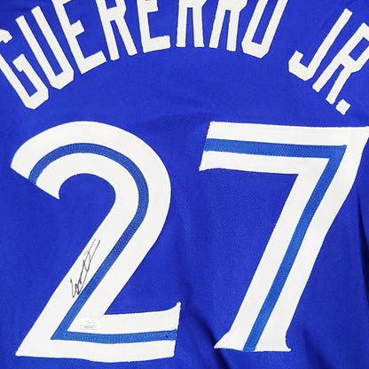 Toronto Blue Jays Vladimir Guerrero Jr.  Hand Signed Autographed Custom Blue Jersey with JSA COA