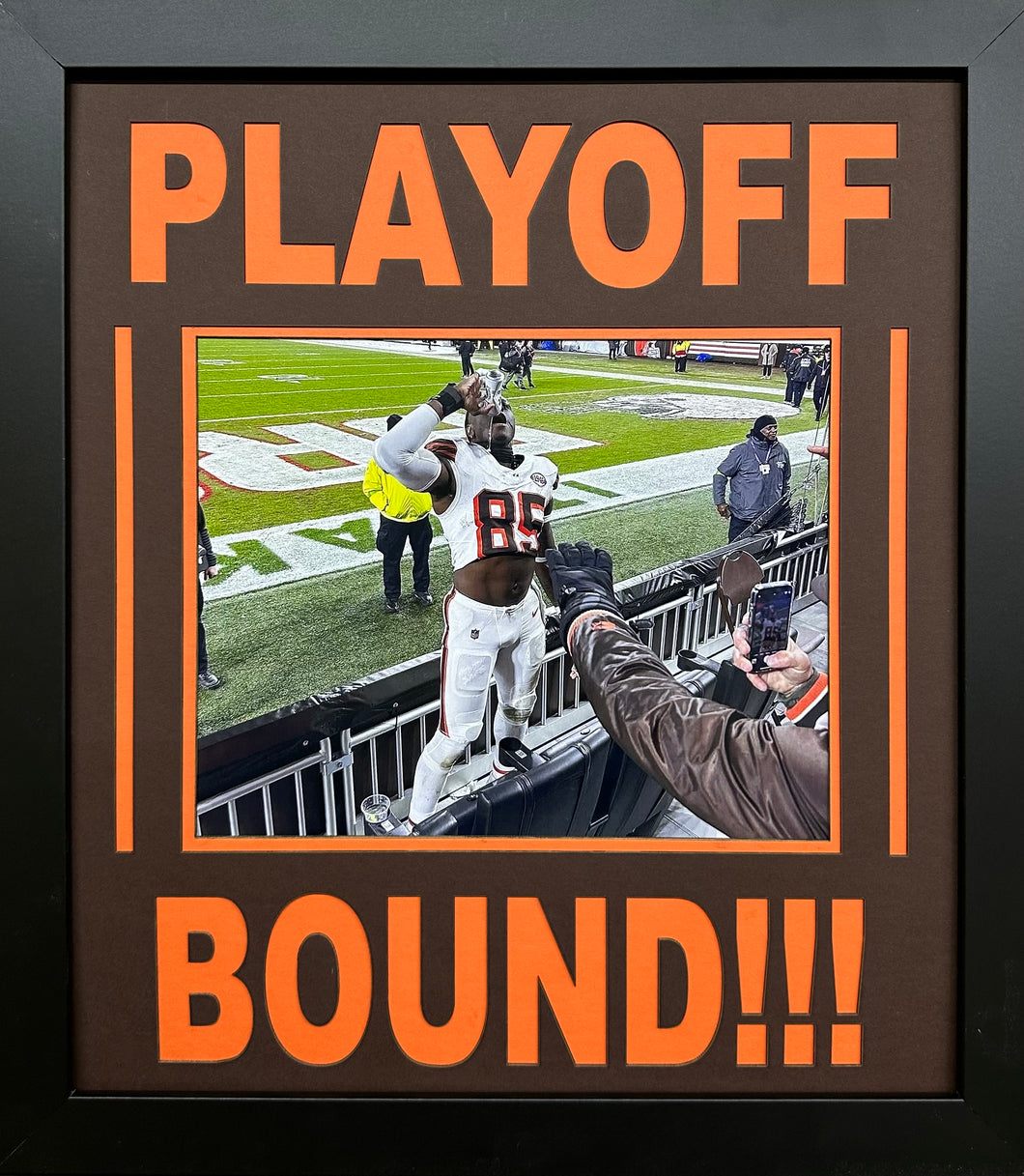 Cleveland Browns David Njoku “Playoff Bound” Framed 8x10 Photo